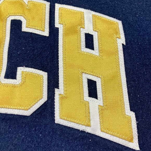 Cropped Raw Hem Vintage Georgia Tech Sweatshirt 90s Collegiate Yellow Jackets XL - Picture 2 of 8